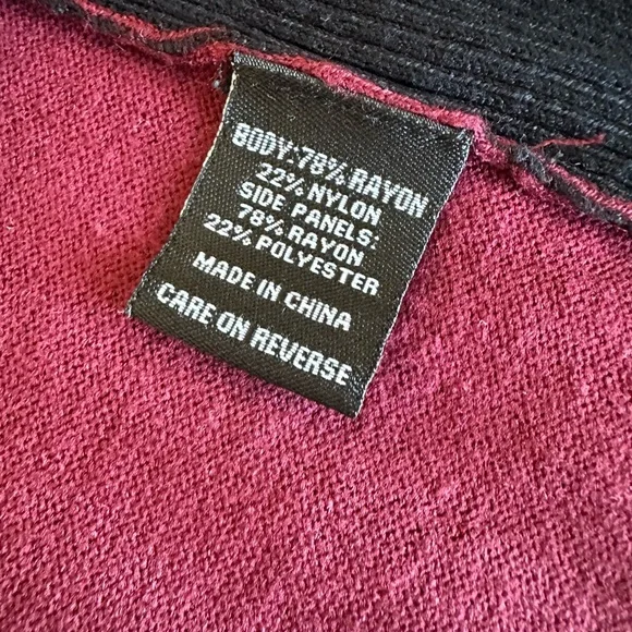 Women’s plus size 3X Long Sleeve sweater- Deep red and Black Stripes. - Picture 11 of 11